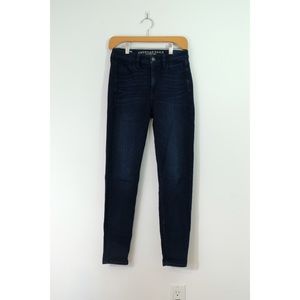 2/$25🍓AE Hi-Rise Jeggings, Dark Blue Denim, 4 Reg
